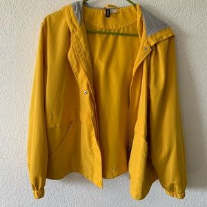 Yellow windbreaker style jacket